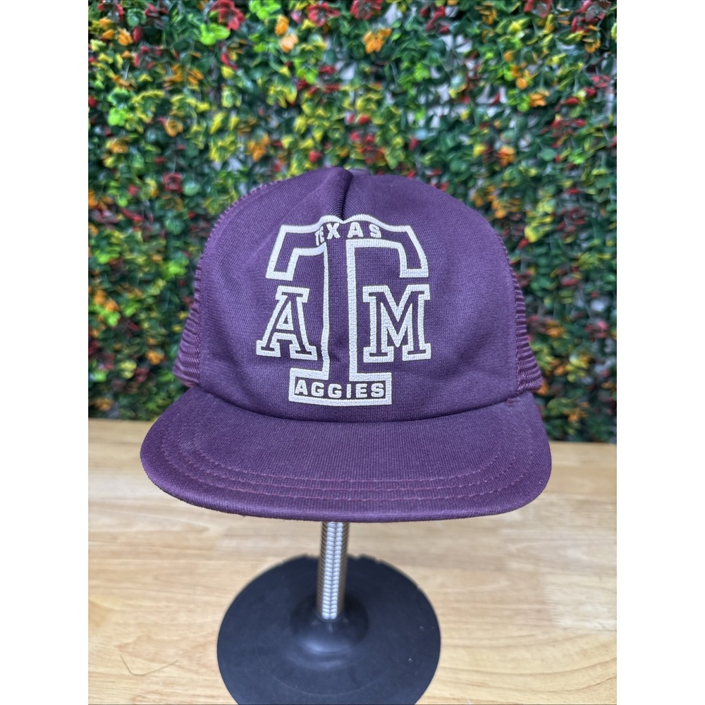 Texas A&M Aggies NCAA Park Avenue SnapBack‎ Mesh Trucker Hat Cap USA Vintage 80s